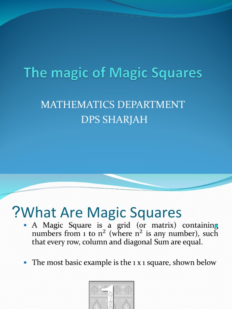 Magic Squares: History and Types | PDF | Triangle | Geometry