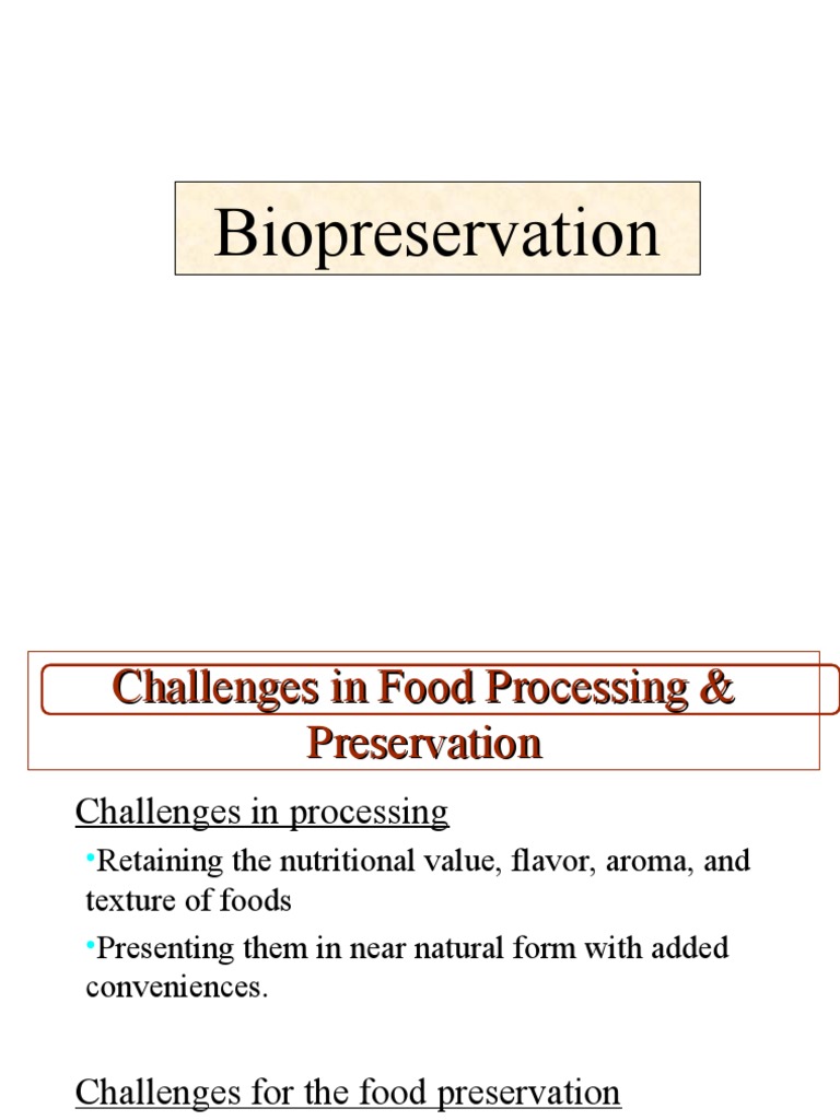 Biopreservation 3 PDF Food Preservation Bacteria