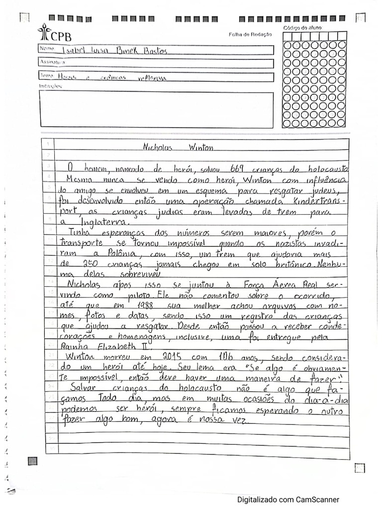 Redação Crônica Reflexiva | PDF