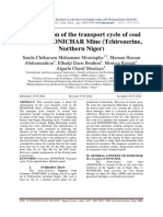 Optimization of The Transport Cycle of Coal Ore in The SONICHAR Mine (Tchirozer
