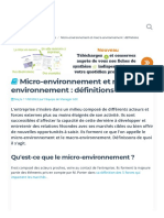 Micro-Environnement Et Macro-Environnement - Définitions