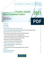 2011 Infonetics Research Optical Equipment Leaders Survey Excerpts December 2011 High Resolution