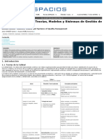 Artículo de Revisión. Teorías, Modelos y Sistemas de Gestión de Calidad