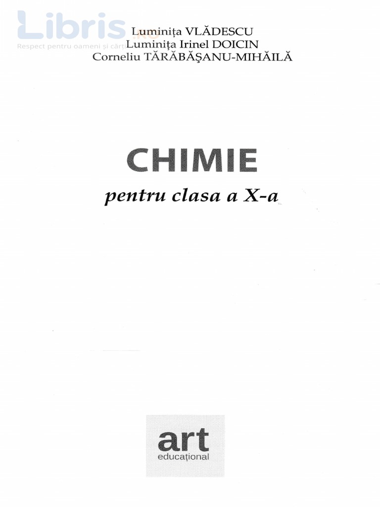 Chimie - Clasa 10 - Culegere - Luminita Vladescu, Luminita Irinel ...