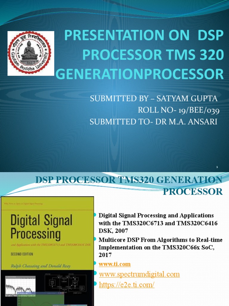 Overview of TMS320 DSP Processors | PDF | Digital Signal Processor ...