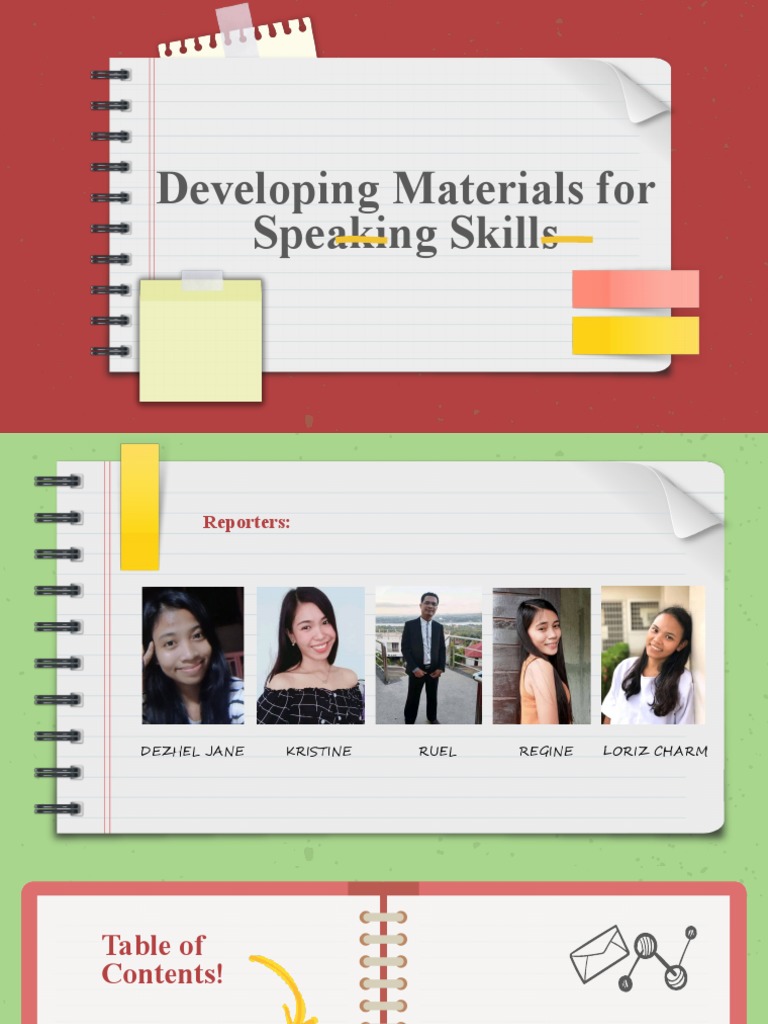 Developing Materials For Speaking Pdf Teaching Method Language