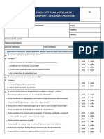 Check List para Veículos de Transporte de Cargas Perigosas