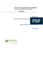 Cradle To Gate Life Cycle Analysis of General Purpose Polystyrene Resin