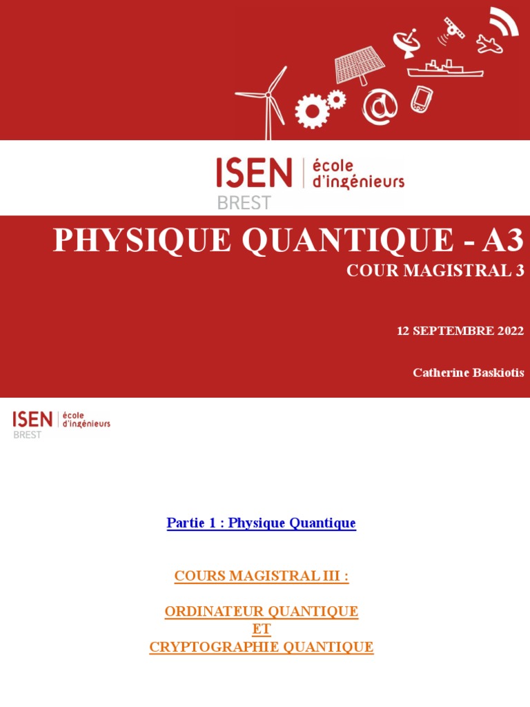 Ordinateurs et Cryptographie Quantiques | PDF | Mécanique quantique ...