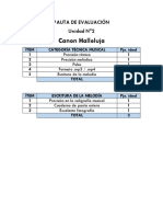 (8° Pauta de Evaluación) - Canon Halleluja - 2021