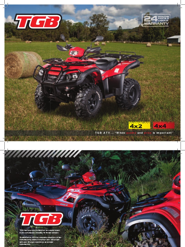 TGB All Terrain Vehicle Brochure 2012 | Transmission (Mechanics) | Four  Wheel Drive
