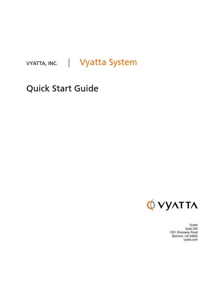 Vyatta Quick Start VC4.1 v02 | PDF | Command Line Interface | Booting