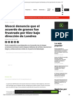 001 - Moscú Denuncia Que El Acuerdo de Granos Fue Frustrado Por Kiev Bajo Dirección de Londres - RT