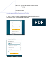 Pasos para Activar Solo El Producto en Pearson English Portal