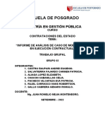 Informe de Análisis de Caso de Modificación en Ejecución Contractual.