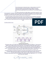 The Full Wave Rectifier: Power Diodes