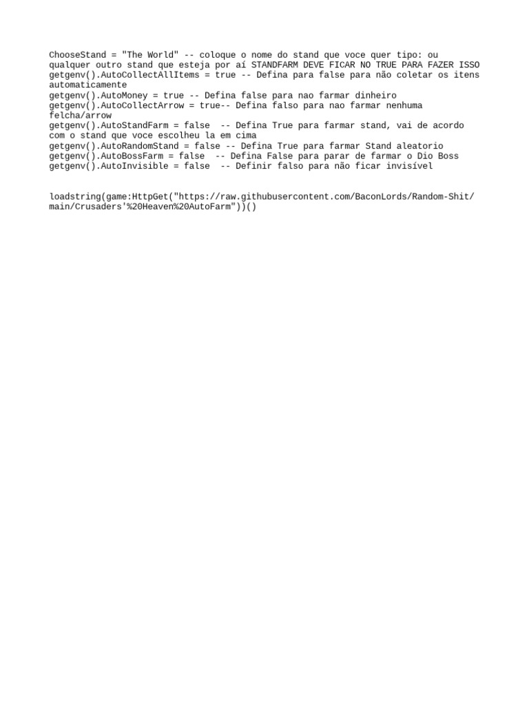 Jojo Crusaders Heaven SCRIPT | PDF