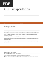 C++ Encapsulation