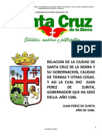 Relacion de La Ciudad de Santa Cruz de La Sierra y Su Gobernacion