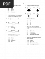 Physics Multiple Choice 1