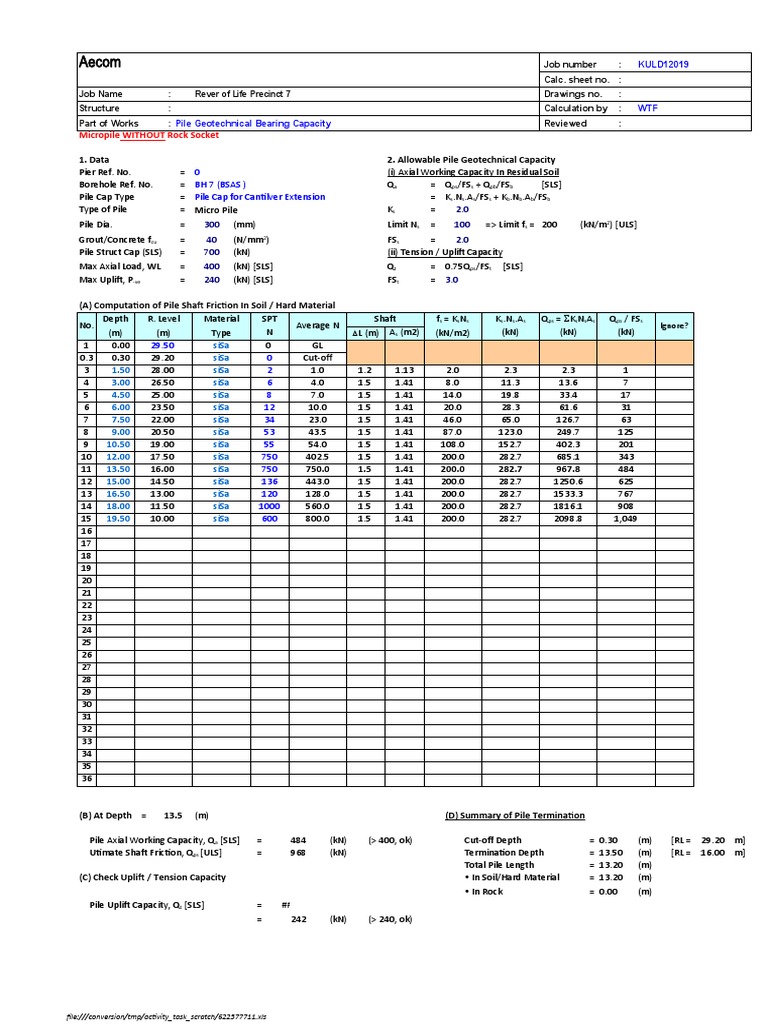 400 Bored Pile | PDF | Deep Foundation | Geotechnical Engineering
