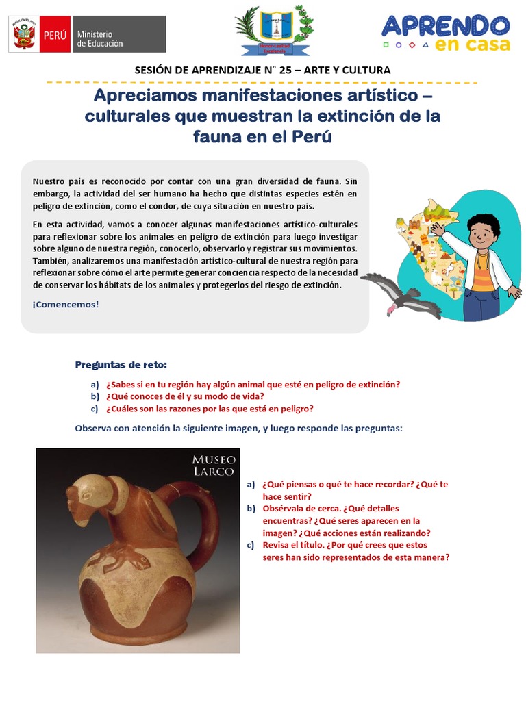 Sesión de Aprendizaje #25 Arte y Cultura | PDF