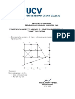 EXAMEN DE DIMENSIONAMIENTO DE VIGAS Y COLUMNAS - Cardoza Moscol Christopher Bryan