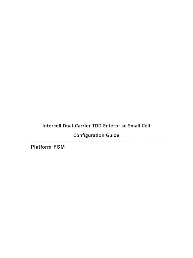 Intercell Small Cell Configuration Guide | PDF | I Pv6 | Ip Address