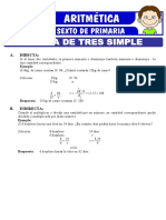 Ejercicios de Regla de Tres Simple para Sexto de Primaria