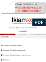 Ecuaciones Diferenciales Lineales de Primer Orden