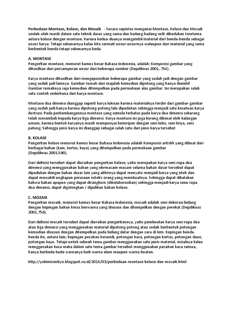 Beda Montase, Kolase Dan Mozaik PDF