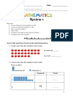 Math - Review 1 Worksheet - Revised