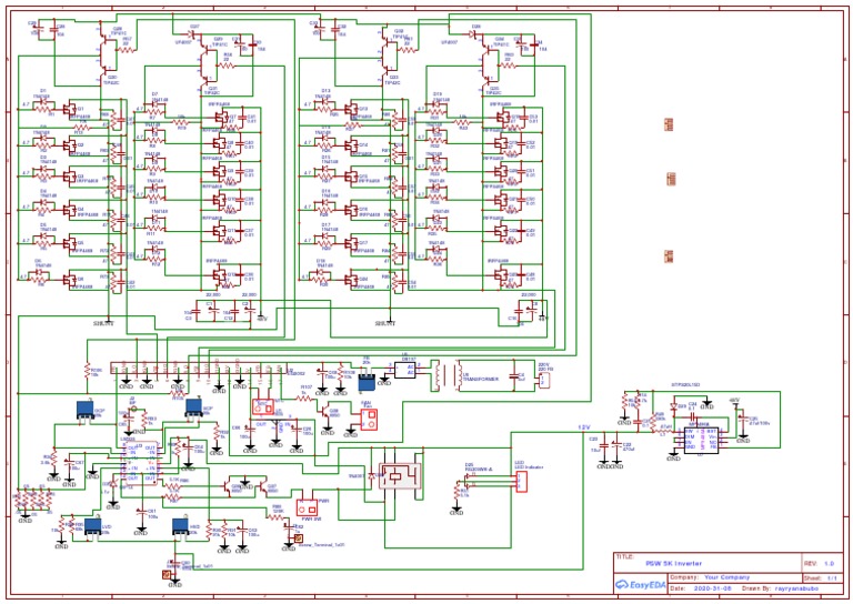 Schematic - PSW Inverter 5K 48V - 2021!12!27 | PDF