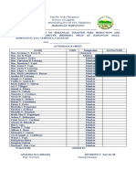 Attendance Sheet BDRRMC