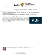 Amalgams and Mosaics, Syncretisms and Reinterpretations - Reading Herskovits and Contemporary Creolists For Metaphors of Creolization