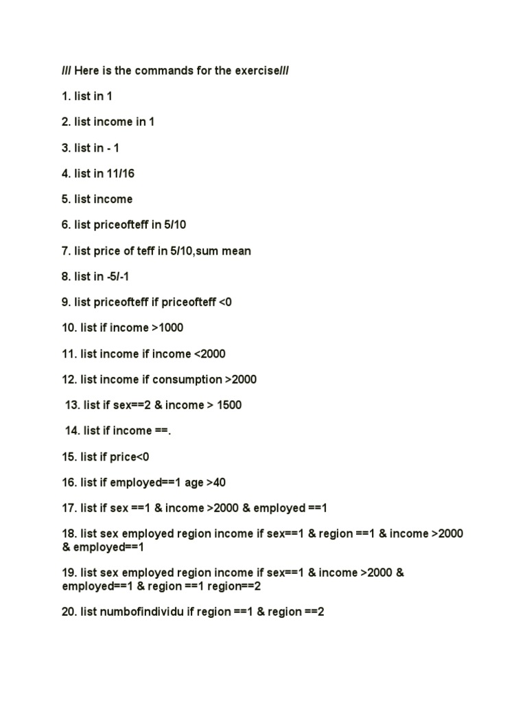 Stata worksheet answer commands pdf probability theory