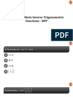 Comeback Shots Inverse Trigonometric Functions - DPP