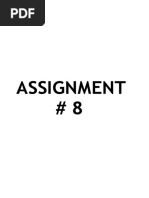 Assignment # 8