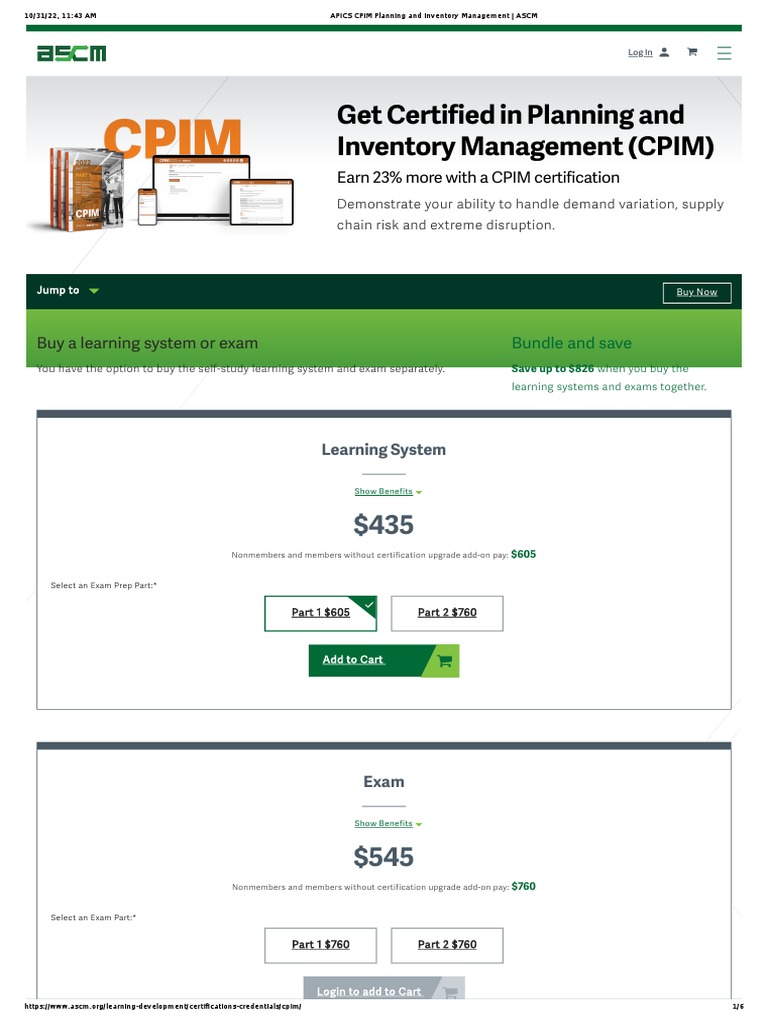 CPIM Certification Overview and Options | PDF | Test (Assessment ...