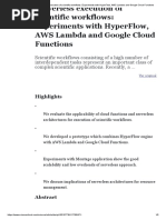 Serverless Execution of Scientific Workflows - Experiments With HyperFlow, AWS Lambda and Google Cloud Functions