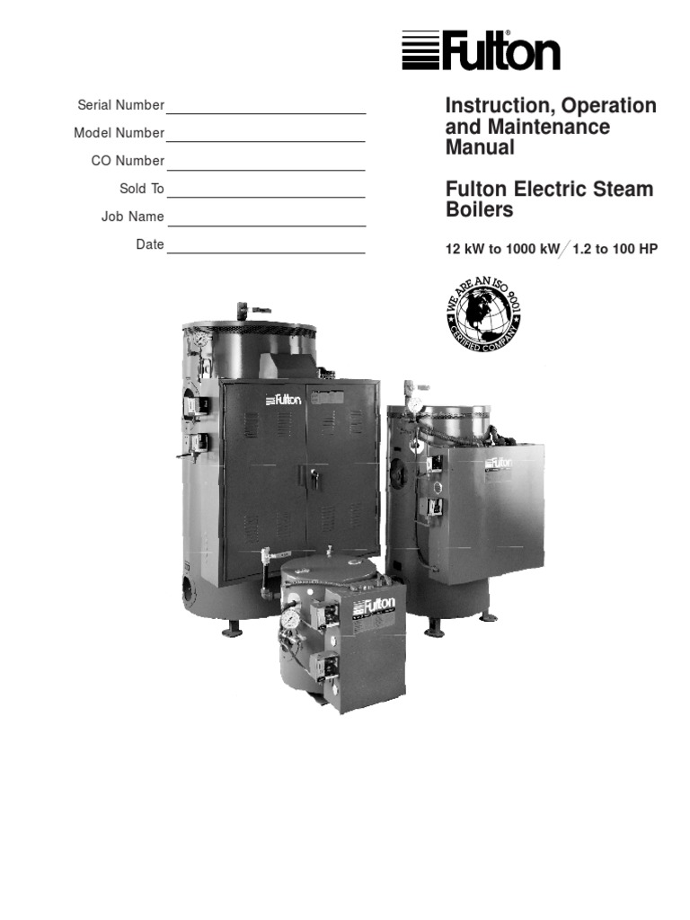 Fulton FB-L Manual | PDF | Boiler | Valve