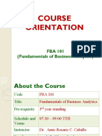 Course Orientation (FBA101)