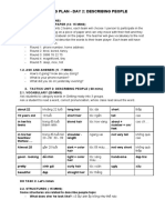 Teaching Plan - Day 2 - Describing People