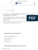 PQM - Our Company - Training & Consulting - Brochure