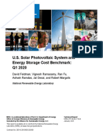 U.S. Solar Photovoltaic System and Energy Storage Cost Benchmark: Q1 2020
