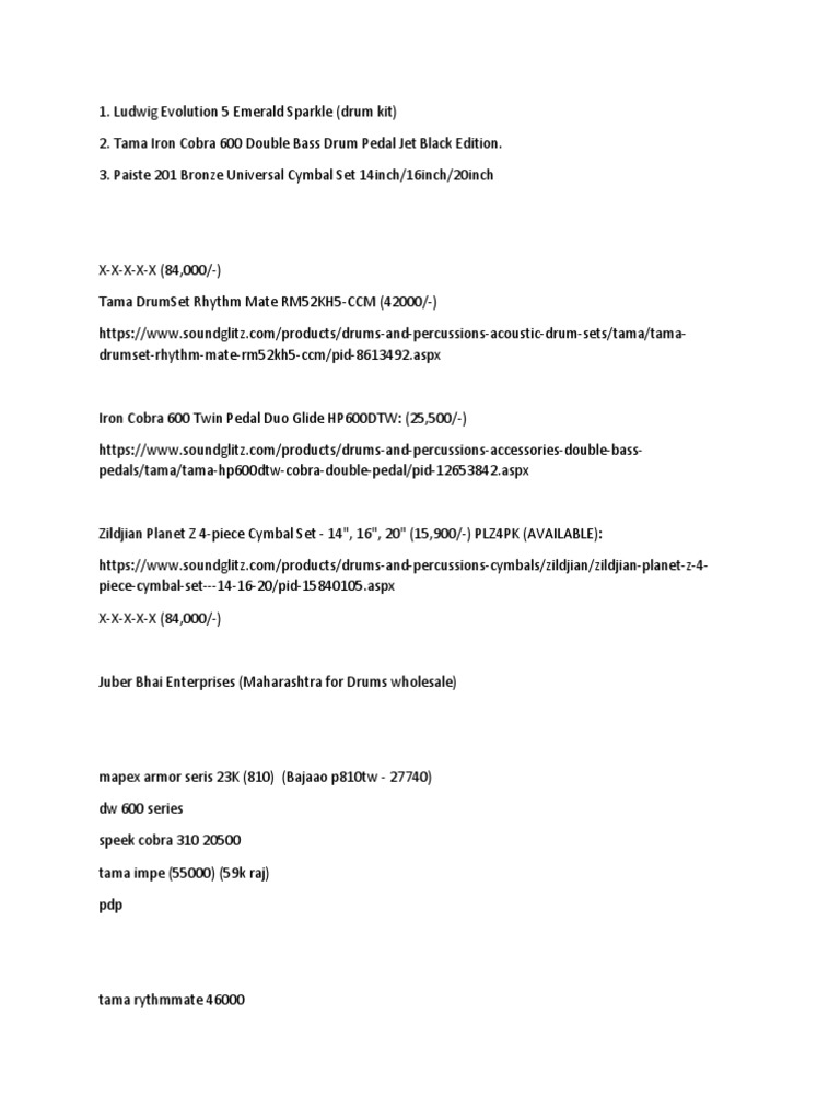 Drums and Cymbals 4 PDF