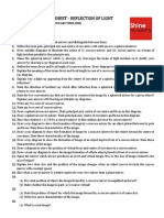 9TH - Icse - Physics - Worksheet - Reflection of Light 2