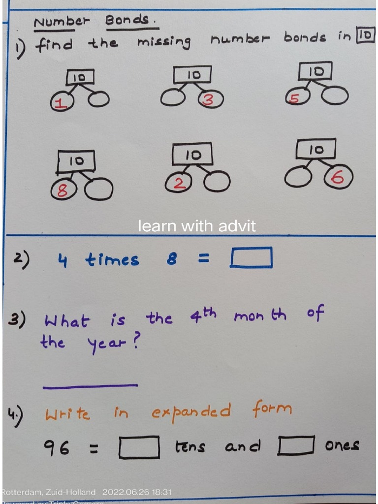 Ukg Mental Maths Revision Worksheets PDF