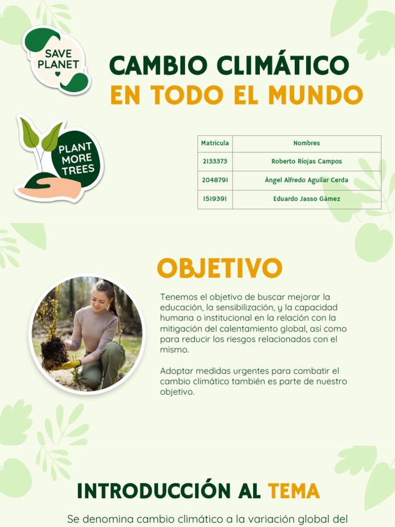 Acciones para combatir el cambio climático | PDF | Cambio climático ...