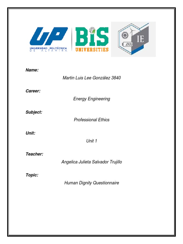 Human Dignity Questionnaire PDF
